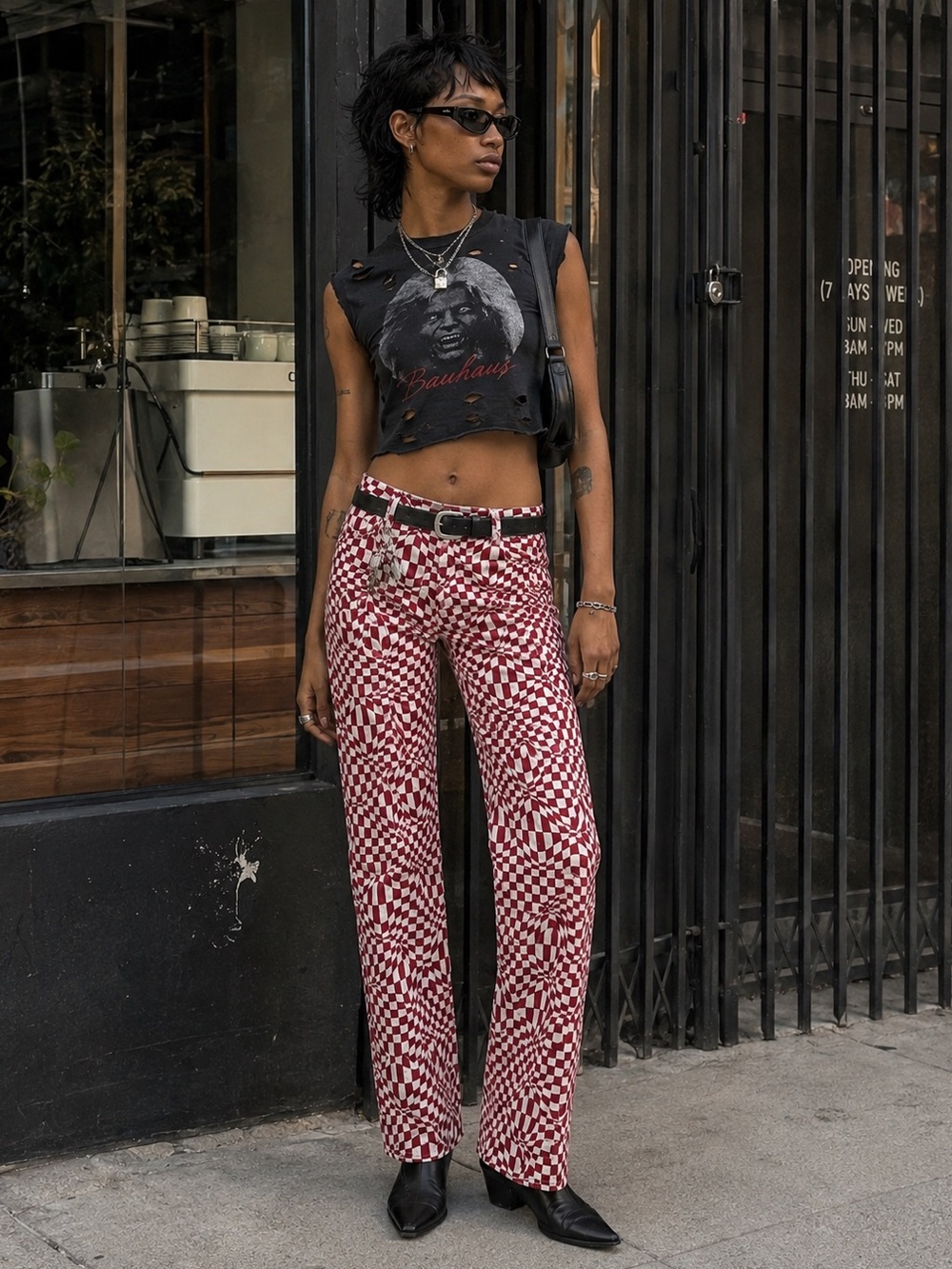 PALOMA WOOL Realmonte checkered pants jeans